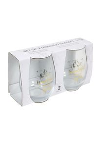 Lot de 2 verres à eau MERRY CHRISTMAS