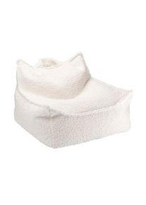 Kindersitzsack Sessel Teddystoff Cremewei&szlig; Wigiwama
