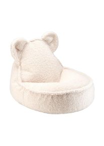 Teddy Kindersitzsack Teddystoff Cremewei&szlig; Wigiwama