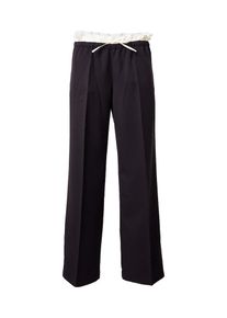 MONKI, Femmes Pantalon &agrave; plis, noir / blanc