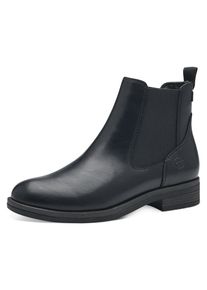 Tamaris , Damen , Chelseaboots , Blockabsatz, Stiefelette, Businessschuh, Schlupfschuh, Anziehlasche , schwarz , Klassischer Chelseaboots in...