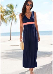 Lascana Witt Damen Maxikleid, marine-koralle, Gr&ouml;&szlig;e 38, 56% Baumwolle, 37% Modal, 7% Elasthan