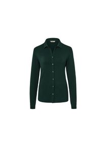 Tchibo - Blusenshirt mit Knopfleiste - Damen - Gr. L - dunkelgrün