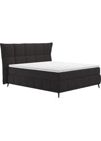 Boxspringbett »Sarah« inkl. Topper, 2 Matratzenkerne, Härtegrade H2, H3 oder H4 , schwarz , COTTA