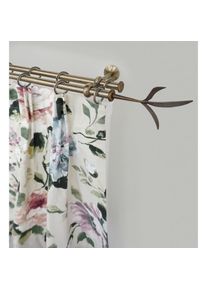 Garesa Gardinenstange »ESPERANCA« Ø 16 mm 2 läufig-läufig Wunschmasslänge rustikale Vorhanggarnitur, verlängerbar, Endknopf Zweig, m. Ringe , goldfarben ,...