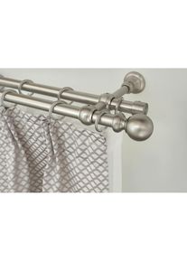 Garesa, Garesa Gardinenstange &raquo;ANDREA&laquo; &Oslash; 20 mm 2 l&auml;ufig-l&auml;ufig Wunschmassl&auml;nge Vorhanggarnitur, verl&auml;ngerbar, Endknopf Kugel lang, mit Ringen, 