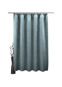 Gardine »Rustika« Kräuselband 1 Stk. tlg. Deko Struktur, Polyester, pflegeleicht, nach Mass , blau , Vhg , Obermaterial: 100% Polyester