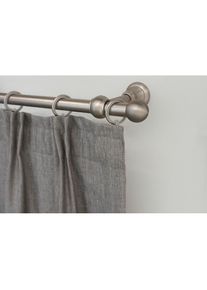 Gardinenstange »ANDREA« Ø 20 mm 1 läufig-läufig Wunschmasslänge Vorhanggarnitur, verlängerbar, Endknopf Kugel kurz, mit Ringen , silberfarben , Garesa