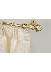 Gardinenstange »ANDREA« Ø 20 mm 1 läufig-läufig Wunschmasslänge Vorhanggarnitur, verlängerbar, Endknopf Profil klein, mit Ringen , grau , Garesa