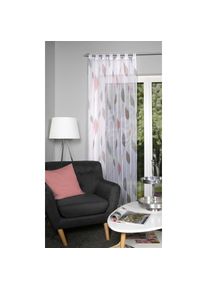 Gardine »PAOLO« Schlaufen 1 Stk. tlg. halbtransparent , rot , Home Wohnideen , Obermaterial: 100% Polyester