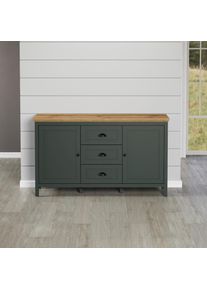 Sideboard »Vienna« 1 Stk. tlg. Kommode im Landhausstil mit 3 Vollauszug-Schubladen und 4 Fächer , grün , Home Affaire