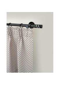 Gardinenstange »BLACK« Ø 20 mm 1 läufig-läufig Wunschmasslänge Vorhanggarnitur, verlängerbar, Endknopf mit Glitzersteinen , schwarz , Garesa