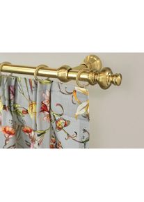 Gardinenstange »ANDREA« Ø 20 mm 1 läufig-läufig Wunschmasslänge Vorhanggarnitur, verlängerbar, Endknopf Profil gross, mit Ringen , goldfarben , Garesa