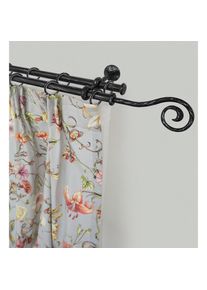 Gardinenstange »ESPERANCA« Ø 16 mm 2 läufig-läufig Wunschmasslänge rustikale Vorhanggarnitur, verlängerbar, Eisen, Endk. Spirale , schwarz , GARESA