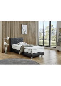 Boxbett »Kyoto« Kunstleder,Bonnell-,Kaltschaum-&Taschenferderkern wählbar in H2,H3,H4 , schwarz , Westfalia Schlafkomfort