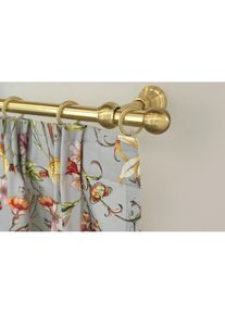 Gardinenstange »ANDREA« Ø 20 mm 1 läufig-läufig Wunschmasslänge Vorhanggarnitur, verlängerbar, Endknopf Kugel kurz, mit Ringen , goldfarben , Garesa