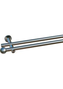Gardinenstange »Colombes« Ø 20 mm 2 läufig-läufig Wunschmasslänge Komplett-Set inkl. Montagematerial , silberfarben , Indeko
