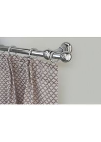Gardinenstange »ANDREA« Ø 20 mm 1 läufig-läufig Wunschmasslänge Vorhanggarnitur, verlängerbar, Endknopf Kugel kurz, mit Ringen , grau , Garesa