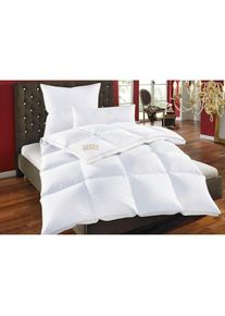 Daunenbettdecke + Federkissen »Emilias« Bettwaren-Set, 135x200 oder 155x220 cm, für Sommer oder Winter , weiss , OBB , Bezug: 100% Baumwolle....