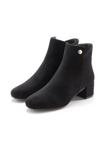 Lascana , Stiefelette mit bequemen Blockabsatz, Ankle Boots, Stiefel VEGAN , schwarz , Bequemer Blockabsatz