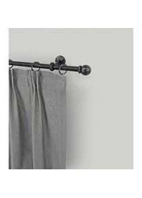 Garesa Gardinenstange »ESPERANCA« Ø 16 mm 1 läufig-läufig Wunschmasslänge rustikale Vorhanggarnitur, verlängerbar, Eisen, Endk. Kugel, m. Ringe , schwarz...