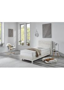 Boxbett »Nara« aus Fellimitat, wahlweise in H2, H3 & H4 erhältlich , beige , Westfalia Schlafkomfort