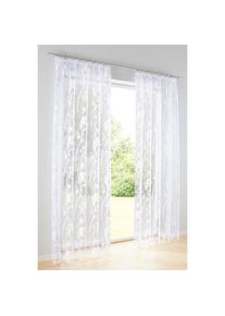 Gardine Multifunktionsband 1 Stk. tlg. , weiss , HEINE HOME , 60% Polyester, 40% Viskose