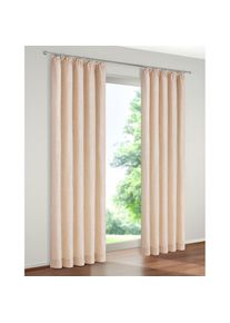 WIRTH, Vorhang &raquo;Troms&ouml;&laquo; Kr&auml;uselband 1 Stk. tlg., natur, Chenille, Polyacryl