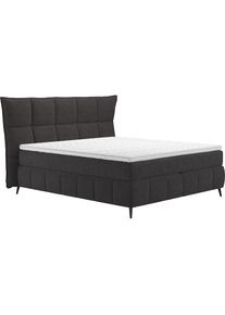 Boxspringbett »Sarah« inkl. Topper, 2 Matratzenkerne, Härtegrade H2, H3 oder H4 , schwarz , COTTA