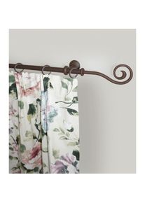 Gardinenstange »ESPERANCA« Ø 16 mm 1 läufig-läufig Wunschmasslänge Vorhanggarnitur, verlängerbar, Endknopf Spirale, Eisen, mit Ringe , braun , Garesa