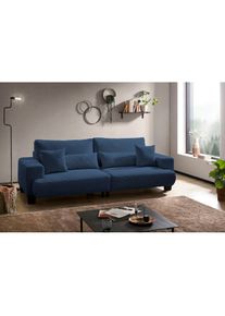 exxpo Big-Sofa »Big Ayo, Megasofa, toller Sitzkomfort, modern & zeitlos, Cord Bezug« inkl. loser Rücken- und Zierkissen, frei im Raum stellbar, navy ,...