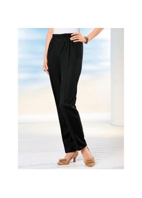 Classic Basics , Dehnbund-Hose , schwarz , optisch streckende Biesen