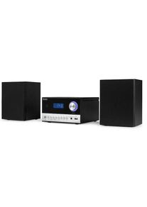 Audizio, AUDIZIO Stereoanlage &raquo;Toulon&laquo; (Bluetooth FM-Tuner 50 W), schwarz, silberfarben, Streamt Musik von kompatiblen Bluetooth Ger&auml;ten - MP3-