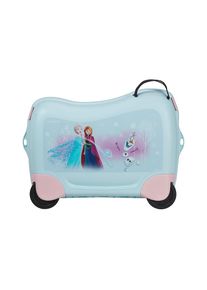 Samsonite, Trolley &raquo;DREAM2GO DISNEY RIDE-ON SUITCASE FROZEN&laquo; 4 Rollen, hellblau, B/H/T: 52cm x 38cm x 21cm, Trolley
