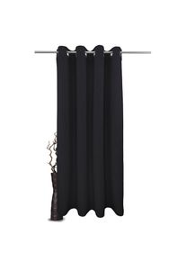 Gardine »Rustika« Ösen 1 Stk. tlg. Deko Struktur, Polyester, pflegeleicht, nach Mass , grau , Vhg , Obermaterial: 100% Polyester