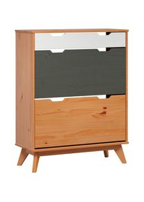 Schuhschrank »Scandik« kleiner Schuhschrank mit 2 Klappen , braun , INTER-FURN