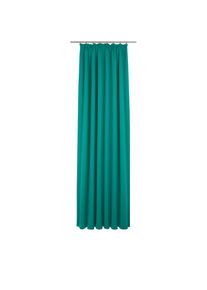 Vorhang »Uni Collection« Kräuselband 1 Stk. tlg. aus 100% Bio-Baumwolle , blau , Adam , Obermaterial: 100% Baumwolle