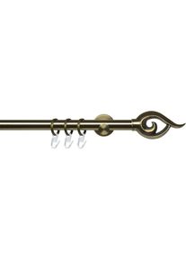 Gardinenstange »Stilgarnitur 20 mm Blues Bessie« Ø 20 mm 1 läufig-läufig Fixmass Gardinenstange Komplett , goldfarben , Liedeco