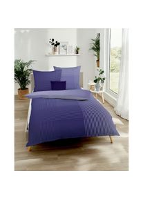 Bettwäsche »Master« 2 Stk. tlg. mit Karomuster , lila , Kaeppel , Obermaterial: 100% Baumwolle