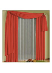 Gardine »Daria« Kräuselband 1 Stk. tlg. , rot , WIRTH , Obermaterial: 100% Polyester