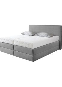 Boxspringbett wahlweise mit Kaltschaum-Topper , grau , Westfalia Schlafkomfort