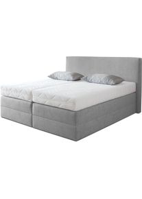 Boxspringbett wahlweise mit Kaltschaum-Topper , grau , Westfalia Schlafkomfort