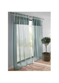 Gardine Ösen 1 Stk. tlg. , grün , HEINE HOME , 100% Polyester