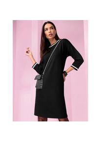 Heine, Unisex, Heine Jerseykleid &raquo;Sweatkleid&laquo; Eingrifftaschen, schwarz, 36, Normalgr&ouml;ssen, sportiv gestreiftes Ripsband