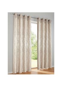 Vorhang &Ouml;sen 1 Stk. tlg. , beige , HEINE HOME , 100% Polyester
