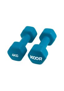 KOOR , Kurzhantel »4 kg türkis« 8 kg , blau