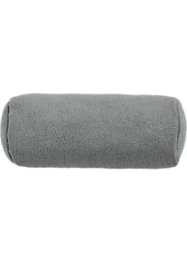 done., done. Nackenrolle &raquo;Soul&laquo; Aus weichem Teddy-Pl&uuml;sch mit Reissverschluss, silber, B/H/L: 22cm x 22cm x 50cm, Nackenrolle