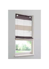 Raffrollo »Sarnia« mit Hakenaufhängung ohne Bohren , braun , Home Wohnideen , Obermaterial: 100% Polyester