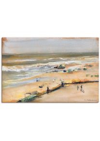 Wandbild »Blick von der Düne aufs Meer, Nordwijk« Strandbilder 1 Stk. tlg. als Leinwandbild in verschied. Grössen , beige , Artland