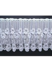 Weckbrodt-Gardinen Weckbrodt, Scheibengardine &raquo;Montello&laquo; Stangendurchzug 1 Stk. tlg. Bistro, Jacquard, strukturiert, floral, gebl&uuml;mt, Gardine, Store, wei&szlig;, Jacquard, 